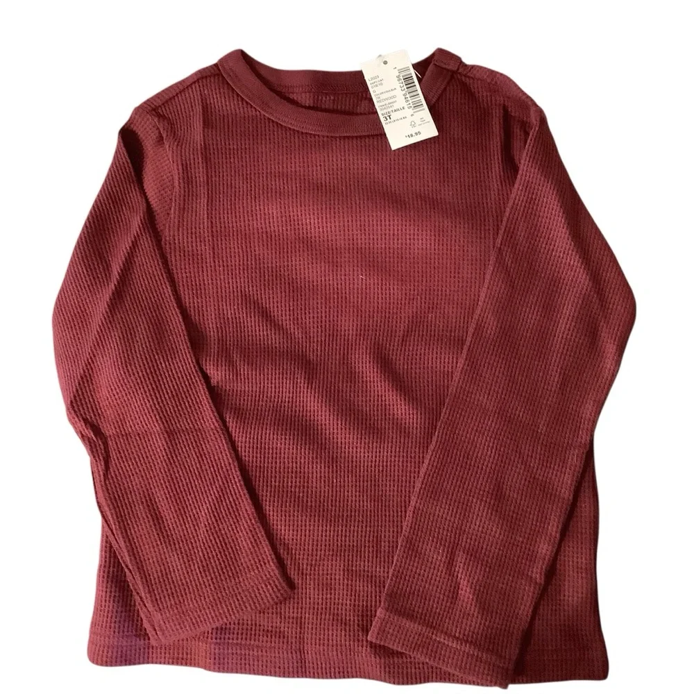 The Children's Place Maroon Long Sleeve Tee BRAND NEW W/Tags 3T